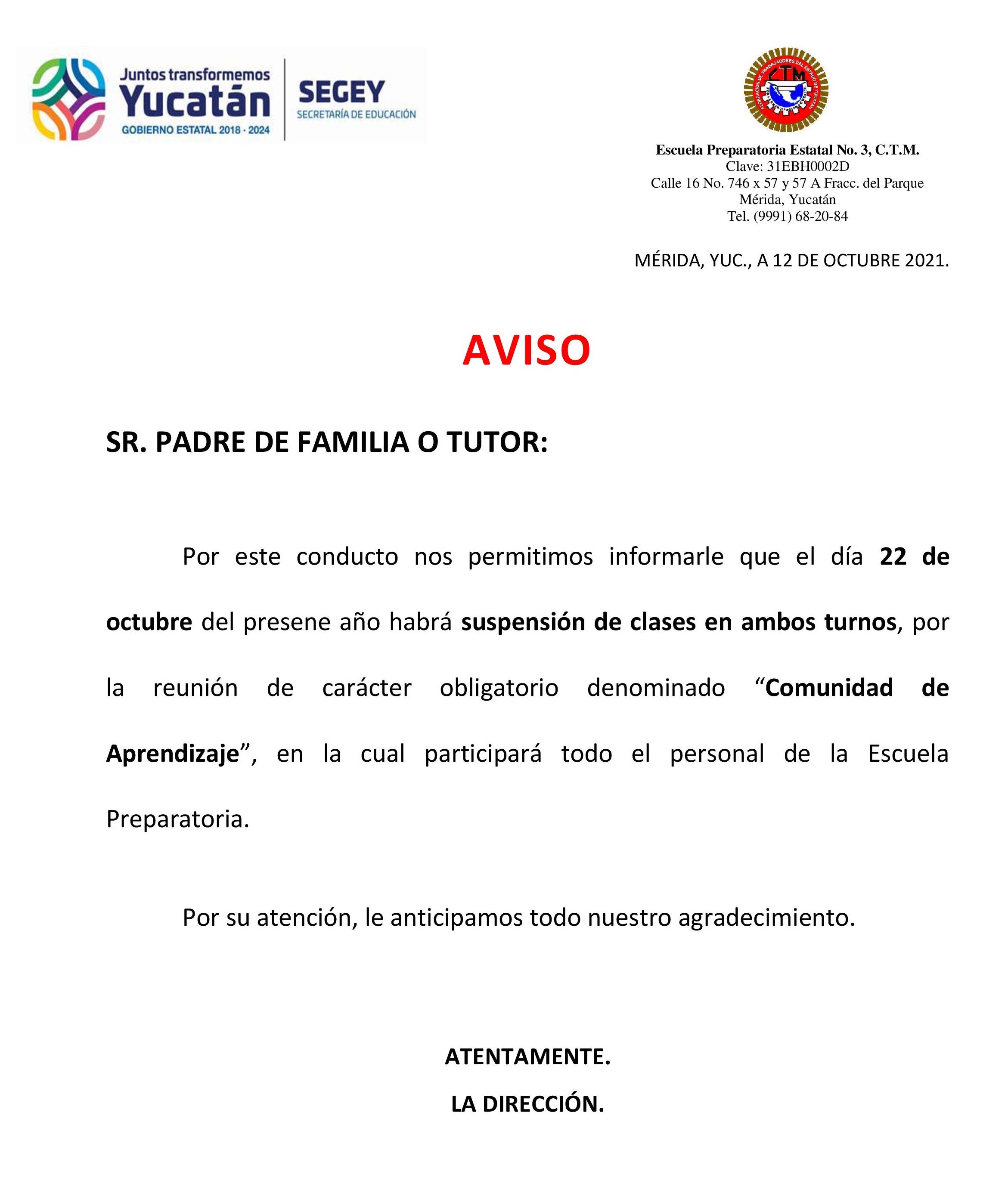 Suspensi N De Clases Comunidad De Aprendizaje